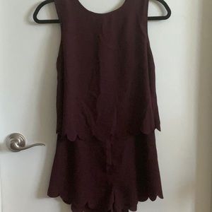 Burgundy romper